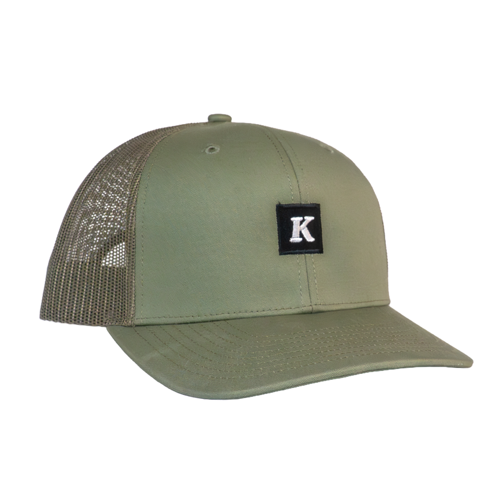 Embroidered K Vintage Patch Hat